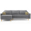 Rohová rozkládací sedací souprava ETNA Šedá Levá - galerie #3