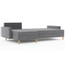 Rohová rozkládací sedací souprava ETNA Šedá Levá - galerie #6