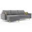 Rohová rozkládací sedací souprava ETNA Šedá Levá