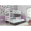 Dětská patrová postel s výsuvnou postelí ERYK 190x80 cm