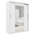 Šatní skříň posuvná 150cm CLP se zrcadlem bílá