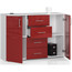 Komoda K45 červený lesk bílá - galerie #1