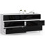Komoda K160 6SZ černý lesk bílá - galerie #1