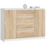 Komoda K140 2D4SZ bílá/sonoma