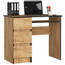 Počítačový stůl A-6 levá- dub craft
