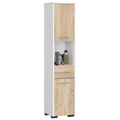 Koupelnová skříňka Fin 2D 1SZ 1W bílá/dub sonoma