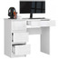 Počítačový stůl A7 levá bílá lesk - galerie #1