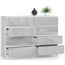 Komoda K140 8SZ bílá/metalik lesk - galerie #1