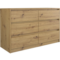 Komoda 6 šuplíků KARO 120 cm - dub artisan
