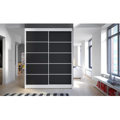 Šatní skříň CAMINO IV šířka 150 cm - bílá/černá