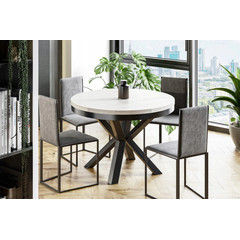 Jídelní stůl WIKI - bílá/černá