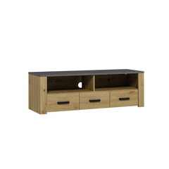 Televizní stolek RTV XL - dub artisan/šedá