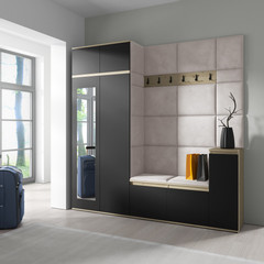 Předsíňová stěna AMI 26 - se zrcadlem