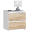 Noční stolek CL2 - bílá/dub sonoma