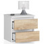 Noční stolek CL2 - bílá/dub sonoma - galerie #1
