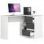 Počítačový stůl B16 pravá - bílá/grafit - galerie #1