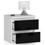 Noční stolek CL2 - bílá/černá lesk - galerie #1