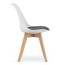 Židle MARK - buk/černo-bílá - galerie #1
