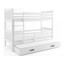 Dětská postel CARINO s výsuvnou postelí 80x190 cm - bílá Bílá
