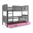 Dětská patrová postel KUBUS s úložným prostorem 90x200 cm - grafit - galerie #2