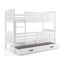 Dětská patrová postel KUBUS s úložným prostorem 90x200 cm - bílá