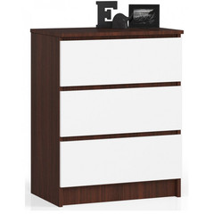 Komoda K60 3S - wenge/bílá