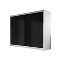 Velká šatní skříň BEGA I bílá/černá šířka 180 cm