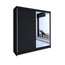 Šatní skříň TALIN I šířka 180 cm - černá