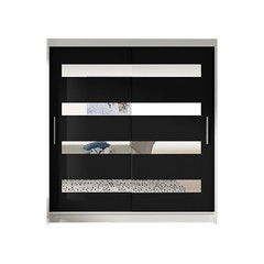 Velká šatní skříň WESTA XIII - Bílá/černá