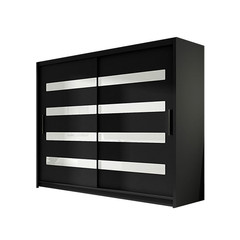 Velká šatní skříň BEGA XI černá šířka 180 cm