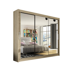 Velká šatní skříň ASTON III dub sonoma šířka 250 cm