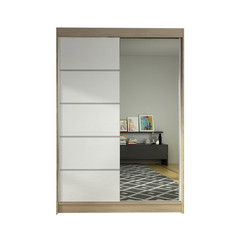 Šatní skříň LINO III šířka 120 cm - dub sonoma/bílá