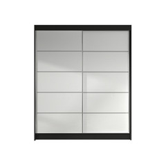 Šatní skříň LINO IV šířka 120 cm - černá/bílá