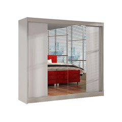 Šatní skříň BASTI II šířka 200 cm -  bílá