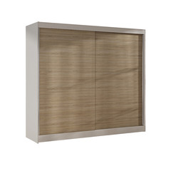 Šatní skříň BASTI X šířka 200 cm - bílá/dub sonoma