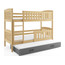 Dětská patrová postel KUBUS s výsuvnou postelí 90x200 cm - borovice - galerie #4