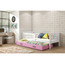 Dětská postel KUBUS s výsuvnou postelí 90x200 cm - bílá - galerie #2