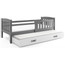 Dětská postel KUBUS s výsuvnou postelí 90x200 cm - grafit - galerie #5