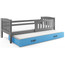 Dětská postel KUBUS s výsuvnou postelí 90x200 cm - grafit - galerie #4