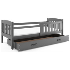 Dětská postel KUBUS s úložným prostorem 90x200 cm - grafit