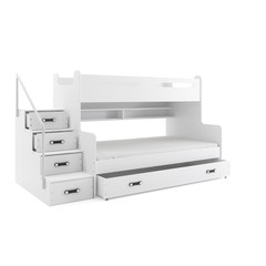 Dětská patrová postel MAX III s úložným prostorem 80x200 cm - bílá