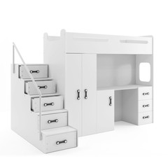 Dětská patrová postel MAX IV 80x200 cm - bílá