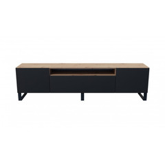 Televizní stolek RTV Leo Dub artisan-černá 200 cm