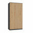 Šatní skříň SD-90 - antracit/dub artisan