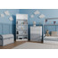 Komoda Malva 4 zásuvky Arteso - bílá/modrá - galerie #2