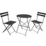 Balkonová sestava Orion, stůl + 2 židle, černá - galerie #1