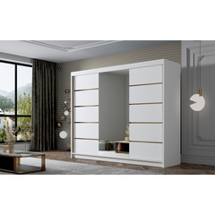 Šatní skříň AMBER VI 250 cm - bílá