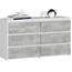 Komoda CL100 6SZ - bílá/beton