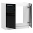 Kuchyňská skříňka OLIVIA S80 2D- bílá/černý lesk - galerie #2