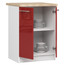 Kuchyňská skříňka OLIVIA S60 2D - bílá/červený lesk - galerie #2